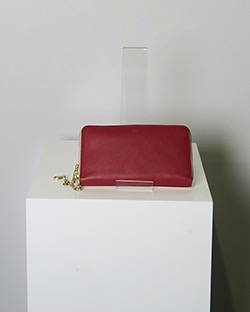 Chloe Baylee Bicolour Wallet, Leather, Red/Beige/Pink
